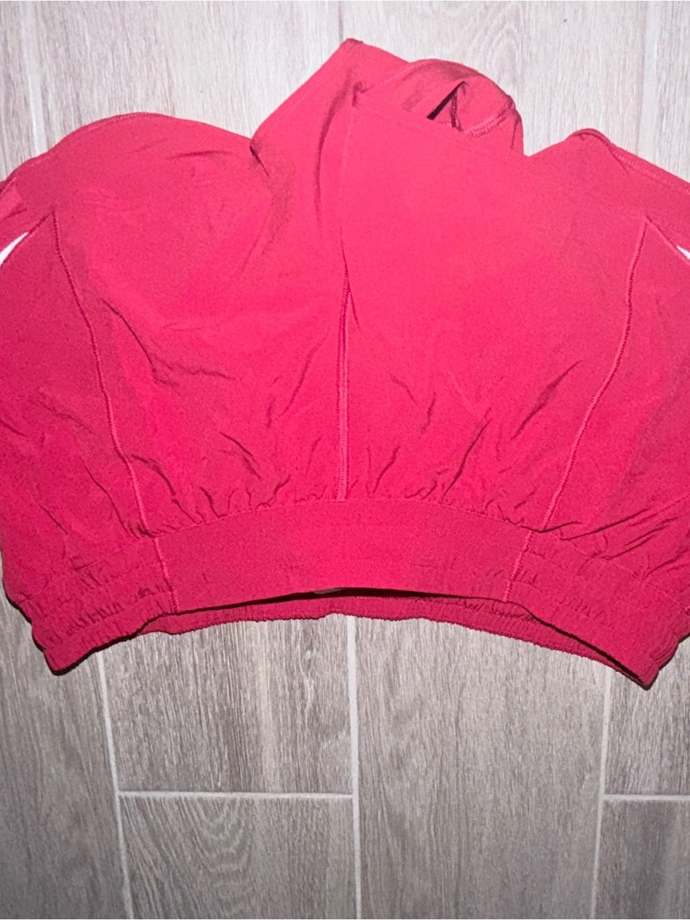Red Lululemon running shorts